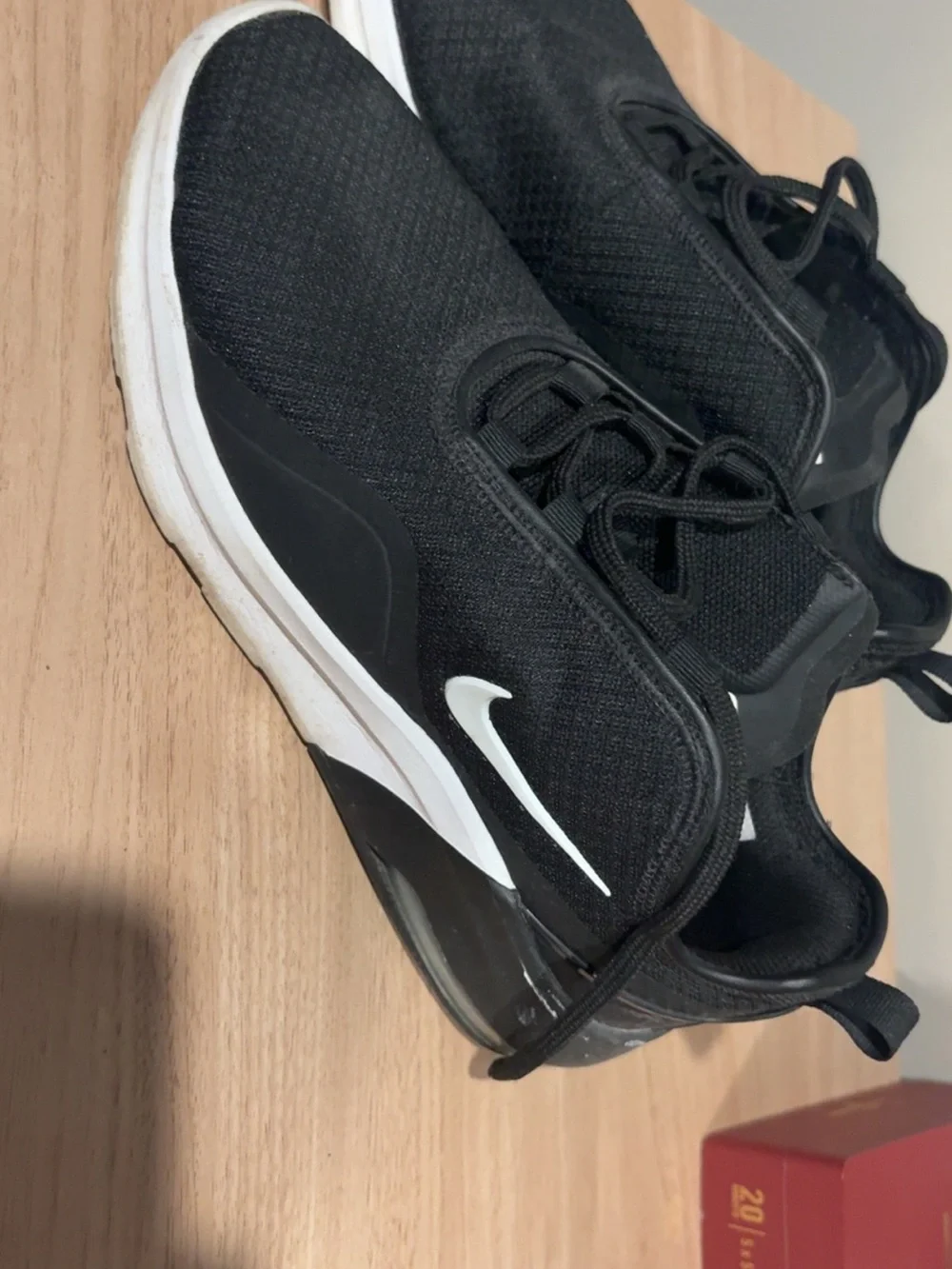 Nike Women Black Sneakers with White Swoosh